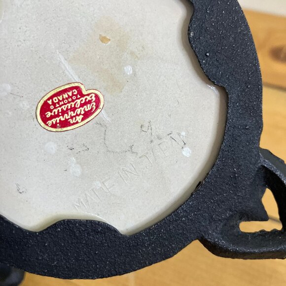 Cast Iron Decorative Spoon & Fork w/ Ceramic Tiles Vintage Kitchen Wall Hanging - Picture 6 of 6